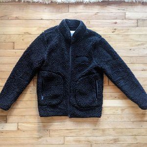 Men's No Nationality NN07 Mort Sherpa Fleece Jacket Navy Small NWOT